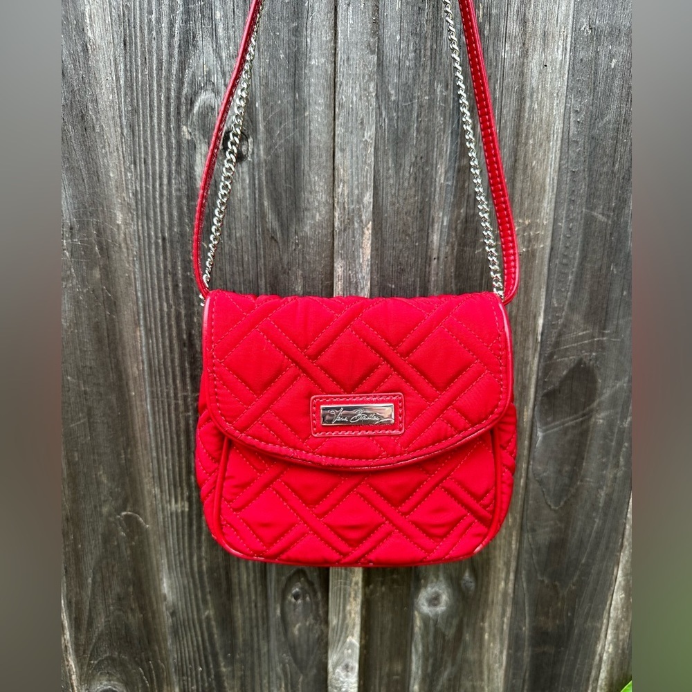 Vera Bradley Cardinal Red Microfiber Crossbody Purse